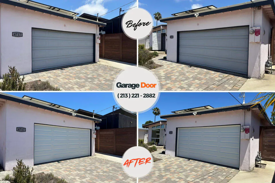 Before and after: garage door repair Arcade, GA